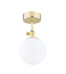 Bathroom ceiling lamps - Argon LATINA wall lamp 1 pł. 1x7W (max) brass IP44 opal mat 4001 - product 1
