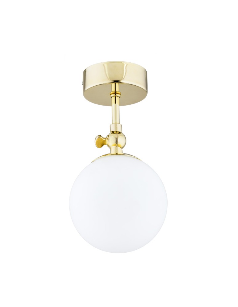 Bathroom ceiling lamps - Argon LATINA wall lamp 1 pł. 1x7W (max) brass IP44 opal mat 4001 - product kolory-swiatla.pl 1
