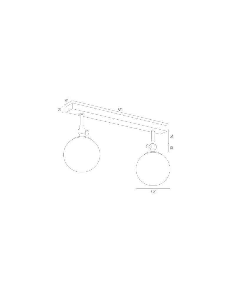 Bathroom ceiling lamps - Argon LATINA wall lamp 2 pł. 2x7W (max) brass IP44 opal mat 844 - product kolory-swiatla.pl 3