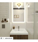 Bathroom ceiling lamps - Argon LATINA plafond 3 fl. 3x7W (max) brass IP44 opal matt 1435 - product 2