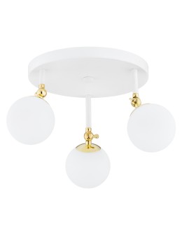 Argon LATINA plafon 3 pł. 3x7W (max) biały mat IP44 mosiądz 1434