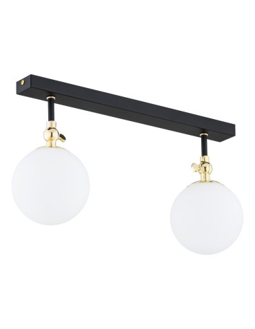 Argon LATINA wall lamp 2 pł. 2x7W (max) black mat IP44 brass 846