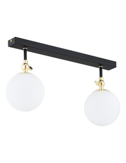 Argon LATINA kinkiet 2 pł. 2x7W (max) czarny mat IP44 mosiądz 846