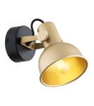 Gold wall lamps - Argon LENORA wall lamp / plafond 1 pł. 1x7W (max) gold black 8248 - product 1
