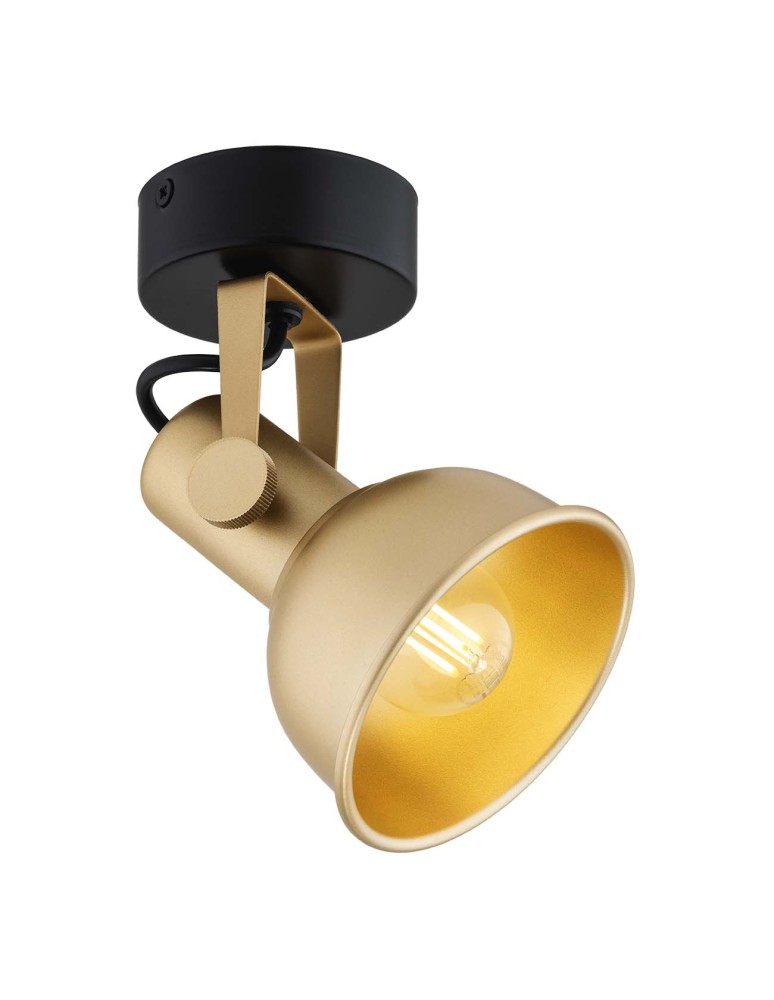 Gold wall lamps - Argon LENORA wall lamp / plafond 1 pł. 1x7W (max) gold black 8248 - product kolory-swiatla.pl 3