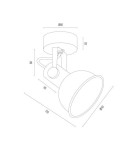 Gold wall lamps - Argon LENORA wall lamp / plafond 1 pł. 1x7W (max) gold black 8248 - product 6