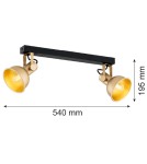 Spotlight ceiling lamps - Argon LENORA 2 fl. plafond 2x7W (max) gold black 7144 - product 6