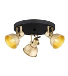 Spotlight ceiling lamps - Argon LENORA plafond 3 fl. 3x7W (max) gold black 6243 - product 1