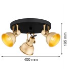 Spotlight ceiling lamps - Argon LENORA plafond 3 fl. 3x7W (max) gold black 6243 - product 3