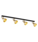 Spotlight ceiling lamps - Argon LENORA plafond 4 fl. 4x7W (max) gold black 1801 - product 1
