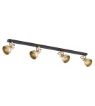 Spotlight ceiling lamps - Argon LENORA plafond 4 fl. 4x7W (max) gold black 1801 - product 3