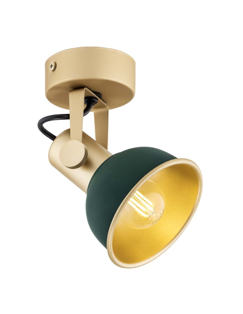 Green wall lamps - Argon LENORA wall lamp / plafond 1 pł. 1x7W (max) green gold 8247 - product kolory-swiatla.pl 3