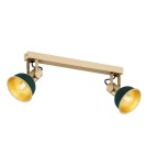 Spotlight ceiling lamps - Argon LENORA 2 fl. plafond 2x7W (max) green gold 7143 - product 1
