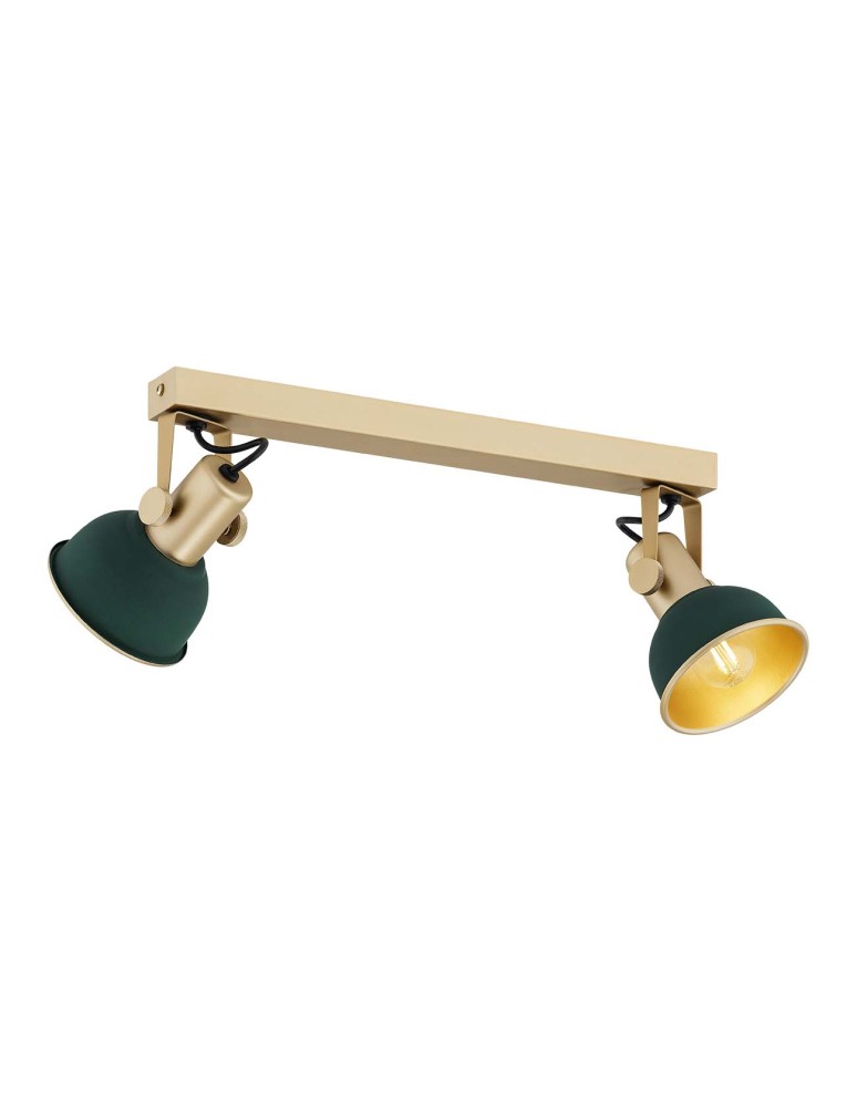 Spotlight ceiling lamps - Argon LENORA 2 fl. plafond 2x7W (max) green gold 7143 - product kolory-swiatla.pl 3