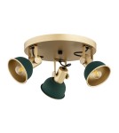 Spotlight ceiling lamps - Argon LENORA plafond 3 fl. 3x7W (max) green gold 6242 - product 2
