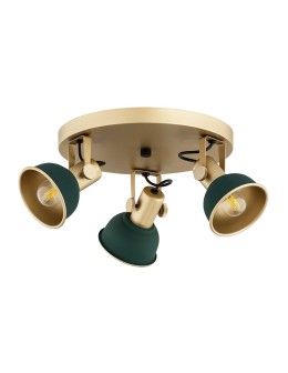 Argon LENORA plafon 3 pł. 3x7W (max) zielony złoty 6242 - produkt 2