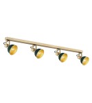 Spotlight ceiling lamps - Argon LENORA plafond 4 fl. 4x7W (max) green gold 1800 - product 1