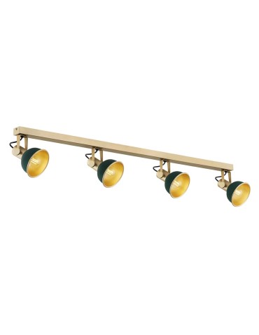 Argon LENORA plafon 4 pł. 4x7W (max) zielony złoty 1800