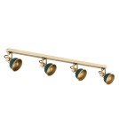 Spotlight ceiling lamps - Argon LENORA plafond 4 fl. 4x7W (max) green gold 1800 - product 3