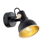 Loft wall lamps - industrial - Argon LENORA wall lamp / plafond 1 pł. 1x7W (max) black gold 8246 - product 1