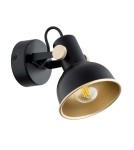 Loft wall lamps - industrial - Argon LENORA wall lamp / plafond 1 pł. 1x7W (max) black gold 8246 - product 2
