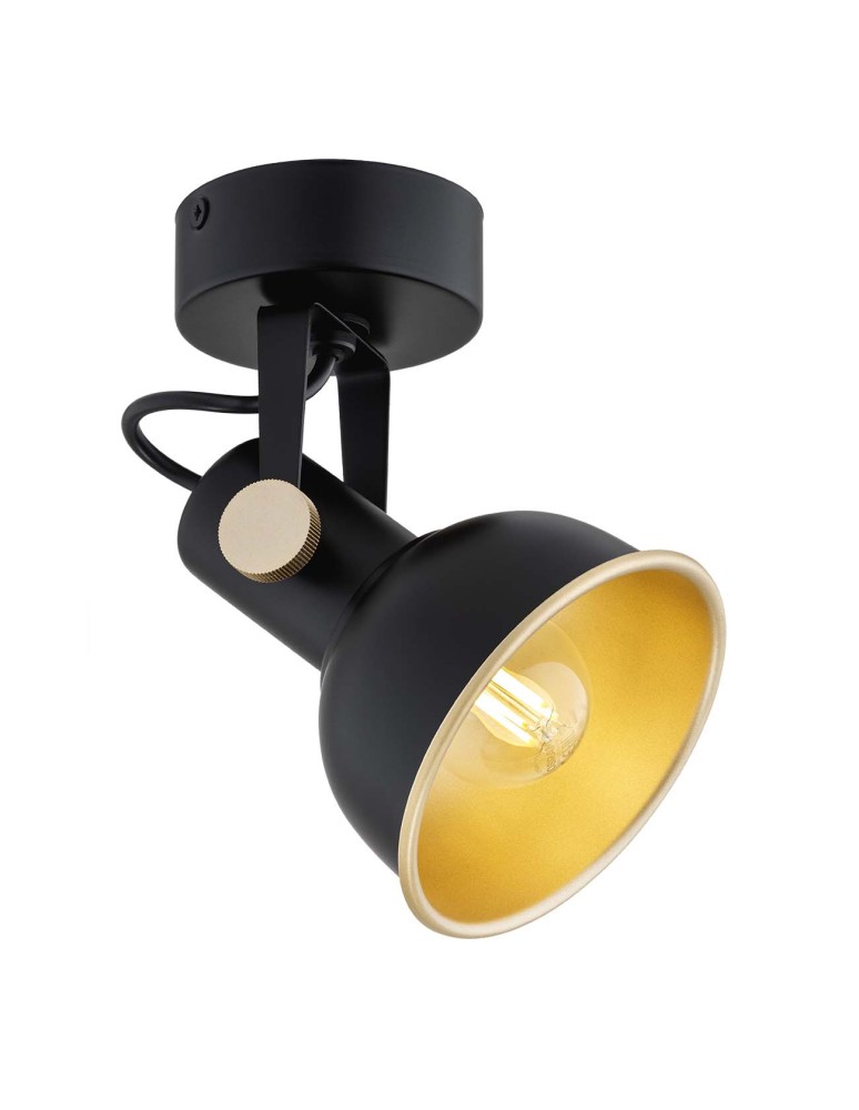 Loft wall lamps - industrial - Argon LENORA wall lamp / plafond 1 pł. 1x7W (max) black gold 8246 - product kolory-swiatla.pl 3