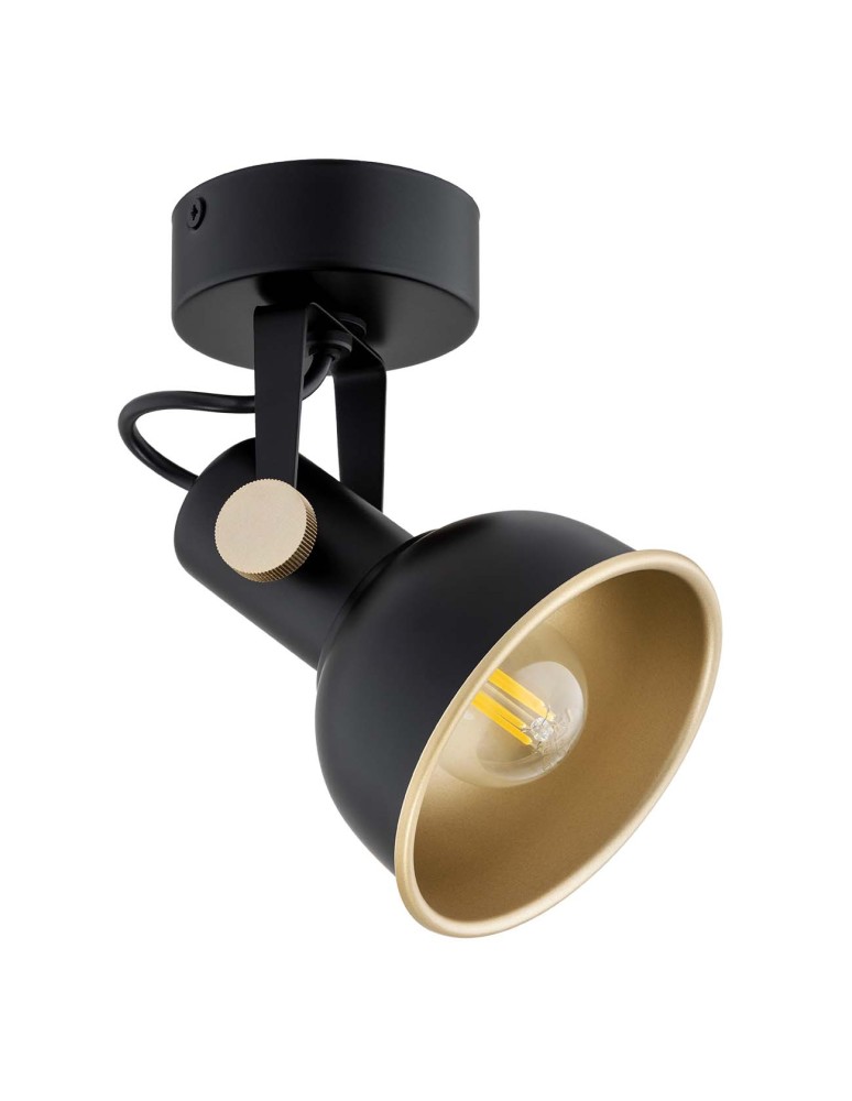 Loft wall lamps - industrial - Argon LENORA wall lamp / plafond 1 pł. 1x7W (max) black gold 8246 - product kolory-swiatla.pl 4