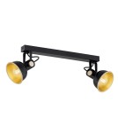 Spotlight ceiling lamps - Argon LENORA 2 fl. plafond 2x7W (max) black gold 7142 - product 1