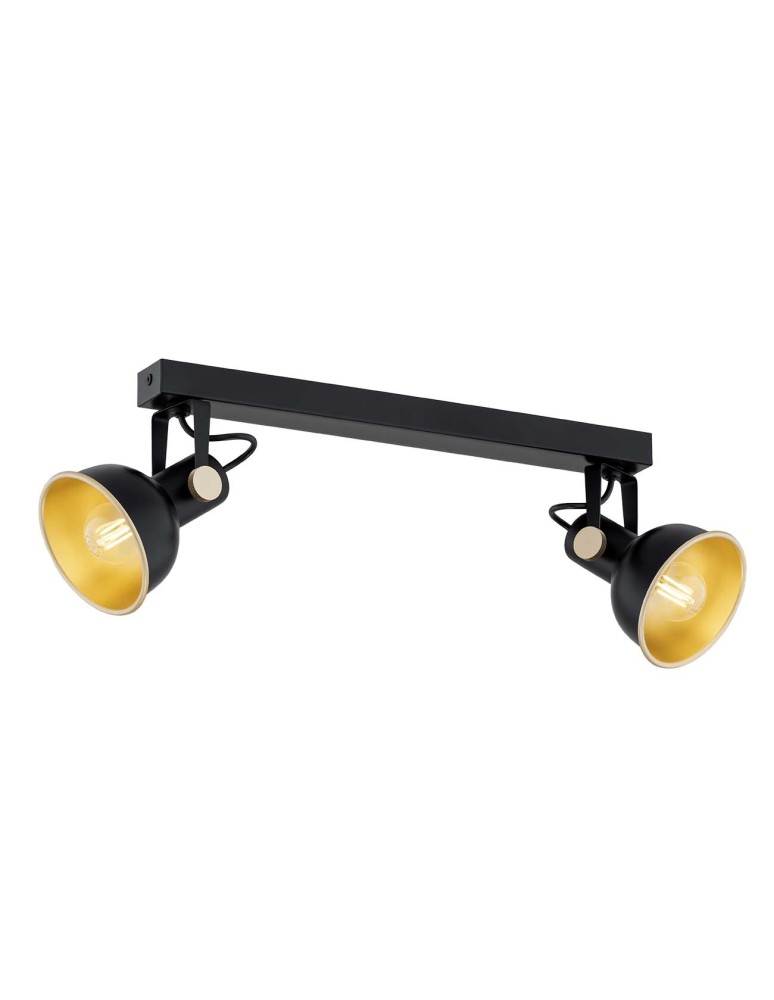 Spotlight ceiling lamps - Argon LENORA 2 fl. plafond 2x7W (max) black gold 7142 - product kolory-swiatla.pl 1