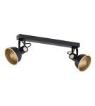 Spotlight ceiling lamps - Argon LENORA 2 fl. plafond 2x7W (max) black gold 7142 - product 2