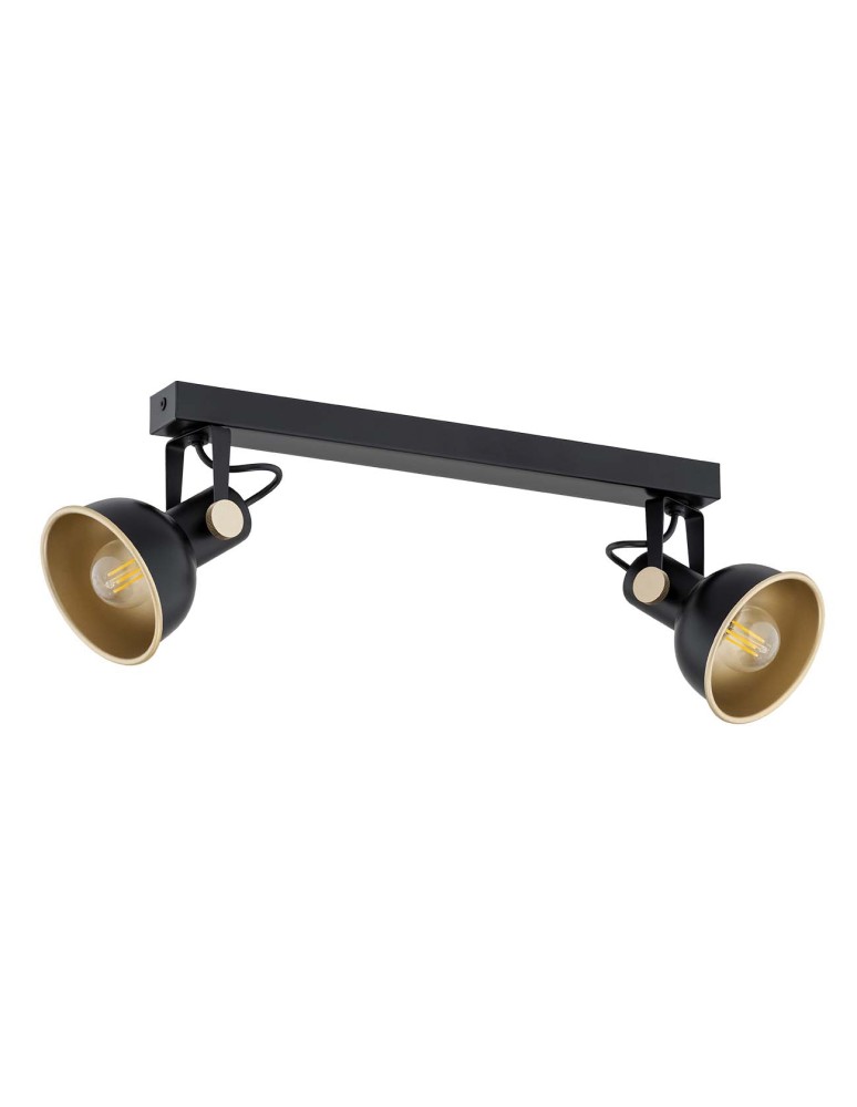 Spotlight ceiling lamps - Argon LENORA 2 fl. plafond 2x7W (max) black gold 7142 - product kolory-swiatla.pl 2