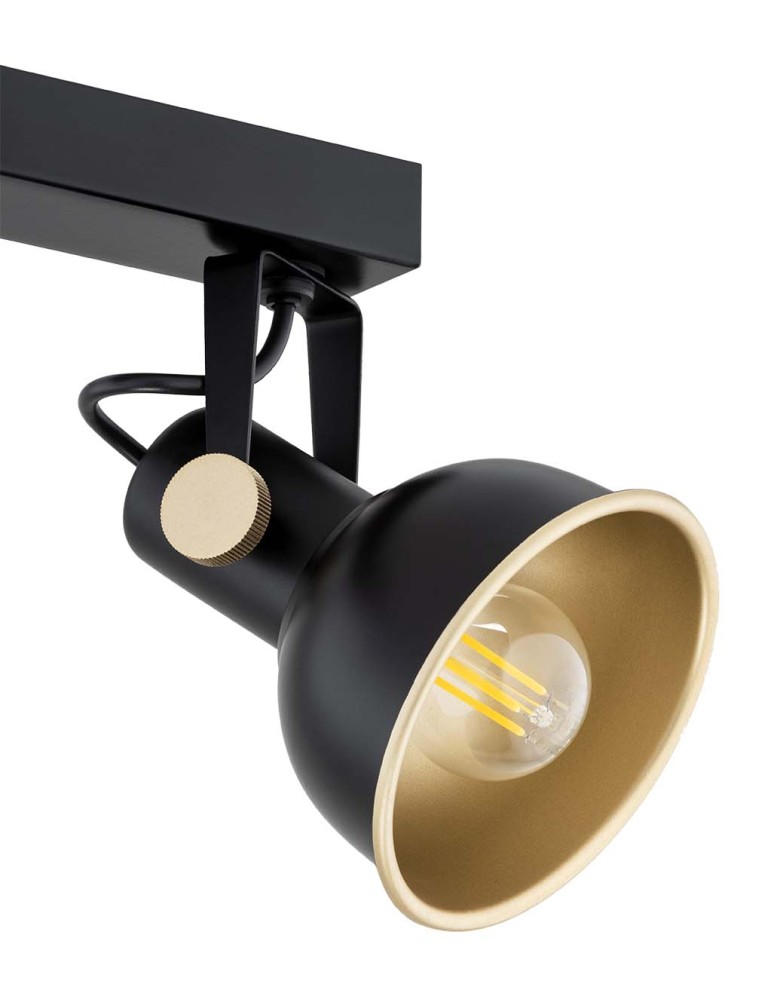 Spotlight ceiling lamps - Argon LENORA 2 fl. plafond 2x7W (max) black gold 7142 - product kolory-swiatla.pl 3