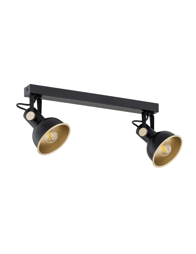 Spotlight ceiling lamps - Argon LENORA 2 fl. plafond 2x7W (max) black gold 7142 - product kolory-swiatla.pl 4
