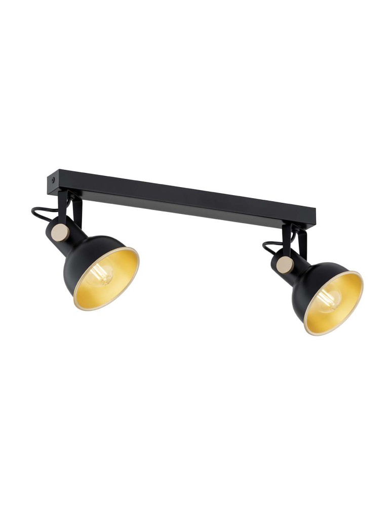 Spotlight ceiling lamps - Argon LENORA 2 fl. plafond 2x7W (max) black gold 7142 - product kolory-swiatla.pl 5