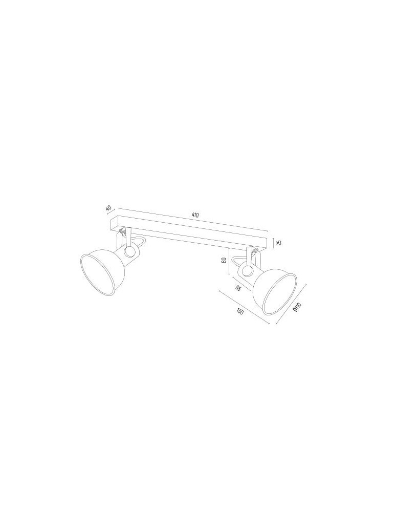 Spotlight ceiling lamps - Argon LENORA 2 fl. plafond 2x7W (max) black gold 7142 - product kolory-swiatla.pl 7