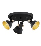 Spotlight ceiling lamps - Argon LENORA plafond 3 fl. 3x7W (max) black gold 6241 - product 1