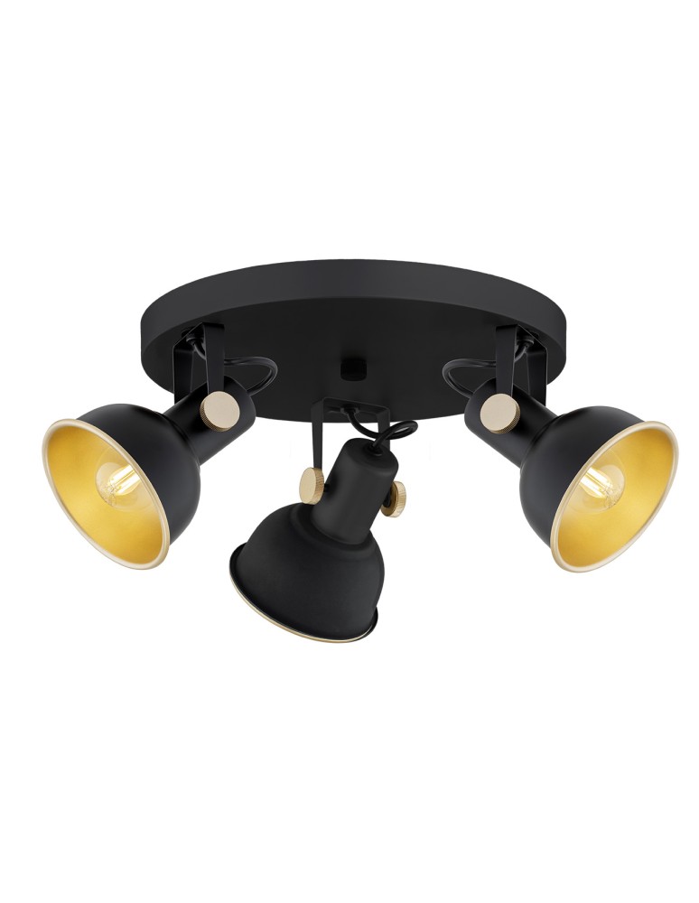 Spotlight ceiling lamps - Argon LENORA plafond 3 fl. 3x7W (max) black gold 6241 - product kolory-swiatla.pl 1