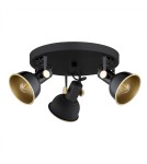 Spotlight ceiling lamps - Argon LENORA plafond 3 fl. 3x7W (max) black gold 6241 - product 2