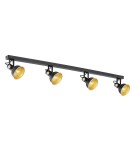 Spotlight ceiling lamps - Argon LENORA plafond 4 fl. 4x7W (max) black gold 1799 - product 1