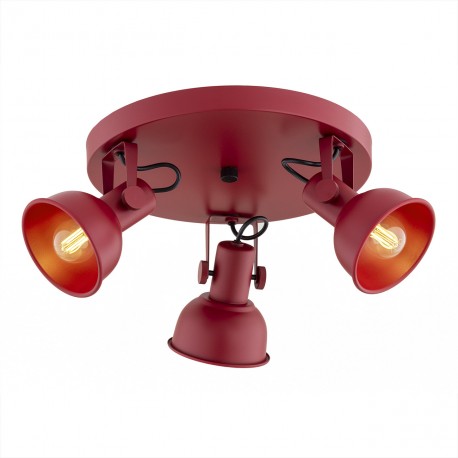 Argon LENORA plafon 3 pł. 3x7W (max) czerwony 6264