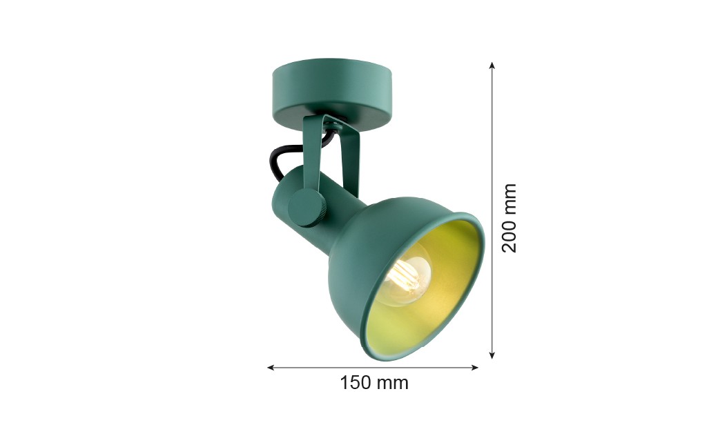 Argon LENORA kinkiet / plafon 1 pł. 1x7W (max) zielony 8299