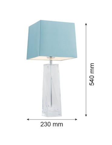 Argon LILLE lampa stołowa 1 pł. 1x15W (max) błękitny transparentny 3839 - produkt 2
