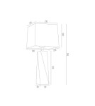 Table lamps - Argon LILLE 1 fl. table lamp 1x15W (max) blue transparent 3839 - product 3