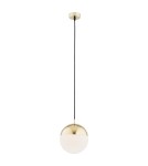 Single pendant lamps - Argon LIVIA 1 fl. pendant lamp larger 1x15W (max) opal mat IP44 brass 4029 - product 1