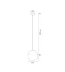 Single pendant lamps - Argon LIVIA 1 fl. pendant lamp larger 1x15W (max) opal mat IP44 brass 4029 - product 3