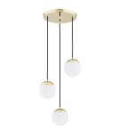 Argon LIVIA lampa wisząca 3 pł. 3x7W (max) opal mat IP44 mosiądz 1416