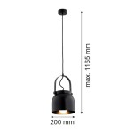 Industrial pendant lamps - Argon LOGAN pendant lamp 1 pł. 1x15W (max) black 8281 - product 4