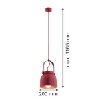 Industrial pendant lamps - Argon LOGAN pendant lamp 1 pł. 1x15W (max) red 8282 - product 4