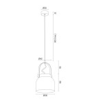 Industrial pendant lamps - Argon LOGAN pendant lamp 1 pł. 1x15W (max) red 8282 - product 5