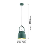 Industrial pendant lamps - Argon LOGAN pendant lamp 1 pł. 1x15W (max) green 8283 - product 4